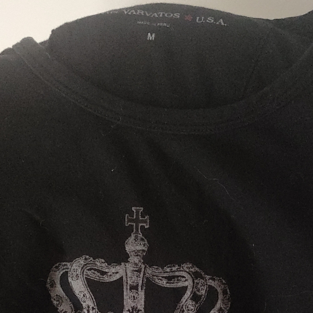 John Varvatos Black Crown Emblem Tee